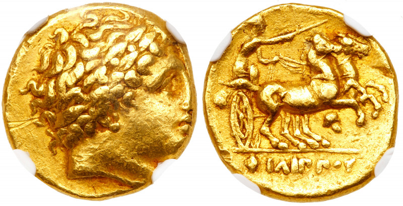 Macedonian Kingdom. Philip II. Gold Stater (8.60 g), 359-336 BC. Minted at Pella...