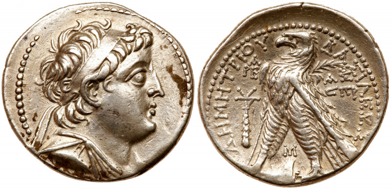 Seleukid Kingdom. Demetrios II Nikator. Silver Tetradrachm (14.01 g), second rei...
