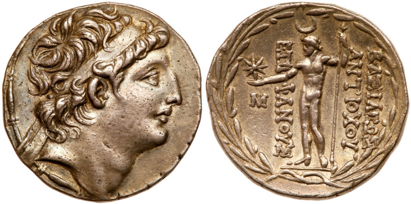 Seleukid Kingdom. Antiochos VIII Epiphanes. Silver Tetradrachm (16.58 g), sole r...