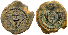Judea. Herodian Dynasty. Herod I The Great, ca. 40 BCE, AE Prutah (1.63 g)