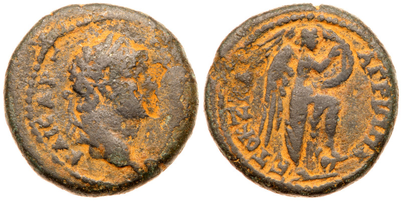 Judea. Herodian Dynasty. Agrippa II. Struck Year 27 (75-7 CE). AE 22 mm (7.70 g)...