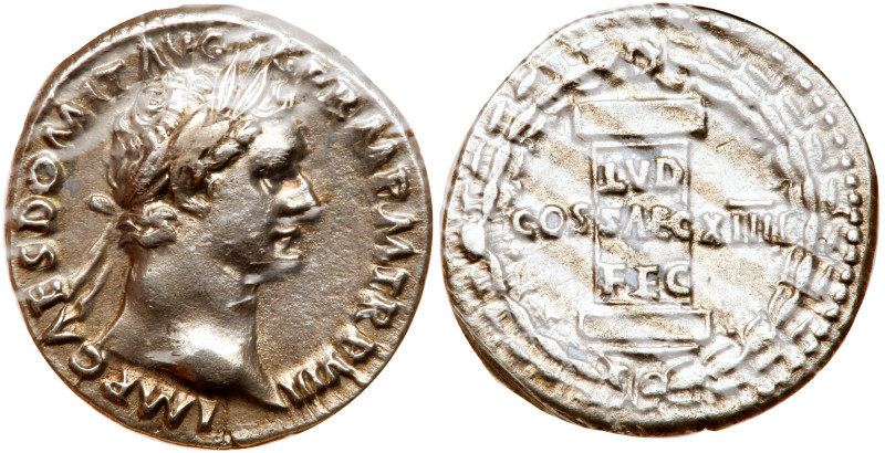 Domitian. Silver Denarius (3.43 g), AD 81-96. Secular Games issue. Rome, 14 Sept...