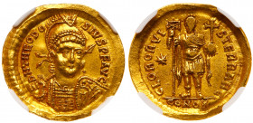 Theodosius II, Gold Solidus (4.41g), AD 402-450