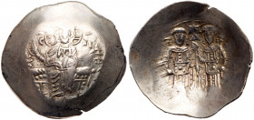 Alexius III Angelus-Comnenus. Electrum Aspron Trachy (3.81 g), 1195-1203