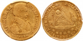 Bolivia. Scudo,1838-LM (Potosi). PCGS F15