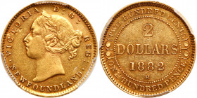 Newfoundland. 2 Dollars, 1882-H. PCGS AU53