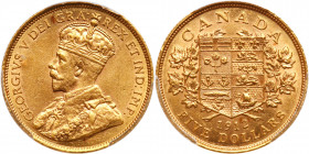 Canada. 5 Dollars, 1912. PCGS AU58