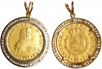 Chile. 8 Escudos, 1751-So J. AU