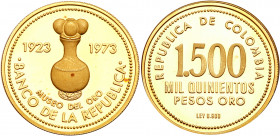 Colombia. 1500 Pesos, 1973. PF