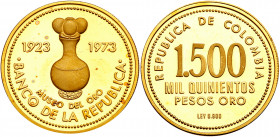 Colombia. 1500 Pesos, 1973. PF