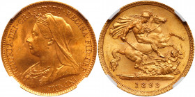 Great Britain. Half Sovereign, 1893. NGC MS64