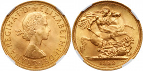 Great Britain. Sovereign, 1958. NGC MS66