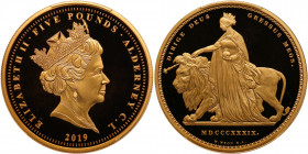 Great Britain. Una and Lion 5 Pounds, 2019. PCGS PF70