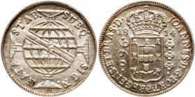 Brazil. 960 Reis, 1814 (B). PCGS UNC