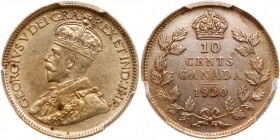 Canada. 10 Cents, 1920. PCGS AU