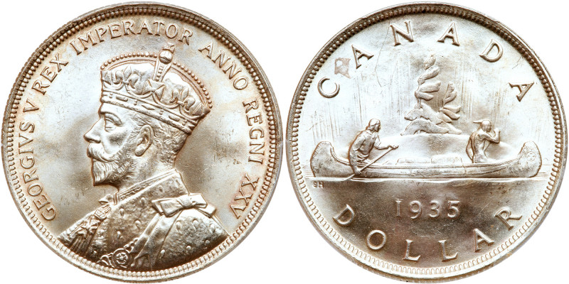 Canada. Dollar, 1935. KM-30. George V. Silver Jubilee. Hint of golden tone. PCGS...