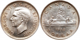 Canada. Dollar, 1938. PCGS AU58