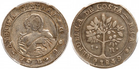 Costa Rica. Real, 1849-JB. PCGS EF45