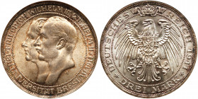 German States: Prussia. 3 Mark, 1911-A. NGC MS63