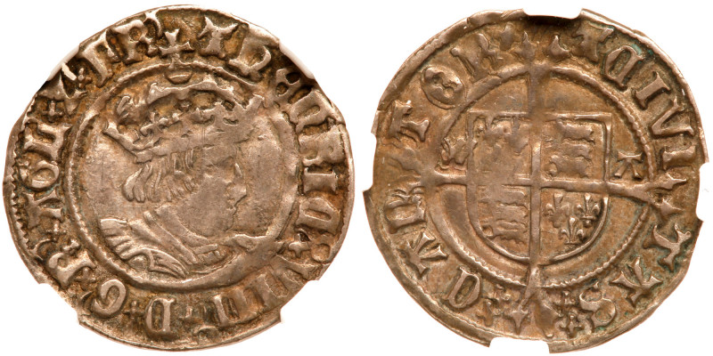 Great Britain. Halfgroat or Twopence, ND. S.2343. 1.35g. Henry VIII. Second coin...