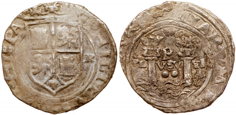 Peru. 2 Reales, ND (Lima). CT-Type 315. 6.0g. Philip II, 1556-1598. Obverse; Cro...