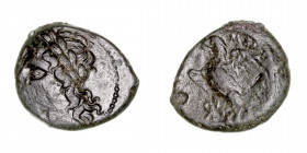 Monedas Antiguas
Sicilia
Uncia. AE. (c. 288-278 a.C.). Mamertinoi. A/Cabeza laureada de Zeus a izq. R/Águila estante a la izq. sobre rayo. 3.56g. 17...