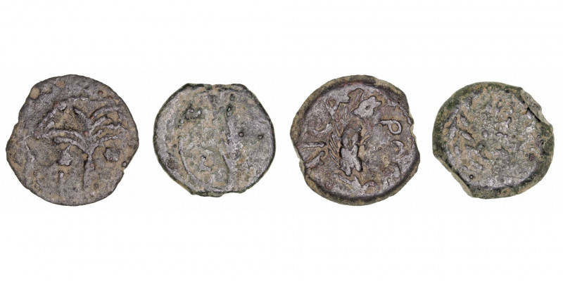 Monedas Antiguas
Judea
Prutah. AE. Lote de 2 monedas. Acuñaciones de los Procu...