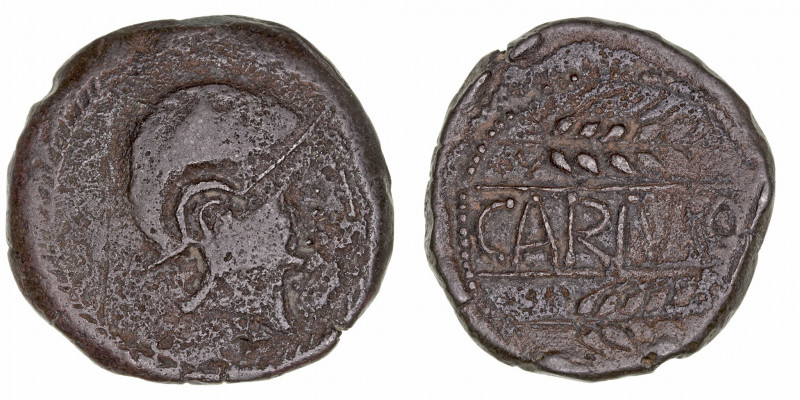Monedas de la Hispania Antigua
Carmo, Carmona (Sevilla)
As. AE. (hacia 80 a.C....