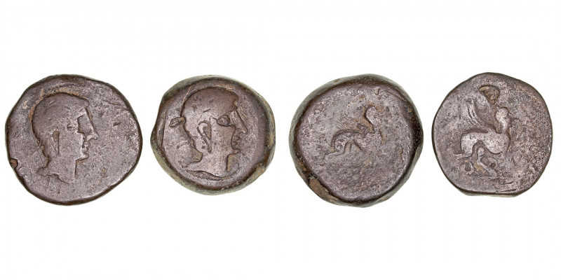 Monedas de la Hispania Antigua
Castulo, Cazlona (Jaén)
As. AE. (siglo I a.C.)....