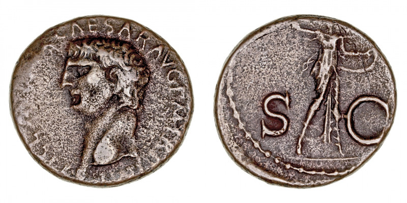 Imperio Romano
Claudio
As. AE. Roma. (41-54). R/S.C. Minerva en pie a der. con...