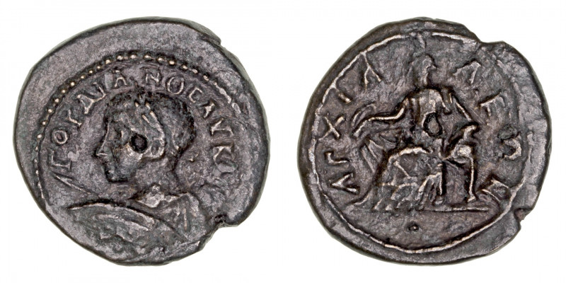 Imperio Romano
Gordiano III
AE-20. (238-244). Tracia, Anchialus. R/Cibeles sen...