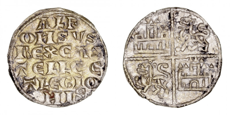 Monedas Medievales
Corona Castellano Leonesa
Alfonso X
Dinero Alfonsí. VE. Si...