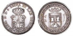 Monarquía Española
Isabel II
Medalla. AR. Proclamación en Guanabacoa, 30 Marzo 1834. Antonio Santalla de Elías. 6.67g. 25.00mm. H.41. Suave y bonita...