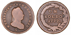 Monedas Extranjeras
Austria María Teresa
Soldo. AE. 1777 S. 7.07g. Her.1865. Escasa. BC+.