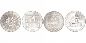 Monedas Extranjeras
Austria
100 Schilling. AR. Lote de 2 monedas. Innsbruck 1976. KM.2926/27. EBC a MBC+.