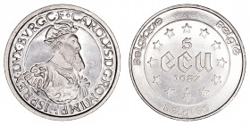 Monedas Extranjeras
Bélgica
5 Ecu. AR. 1987. Carolus Imperator. 22.78g. EBC.