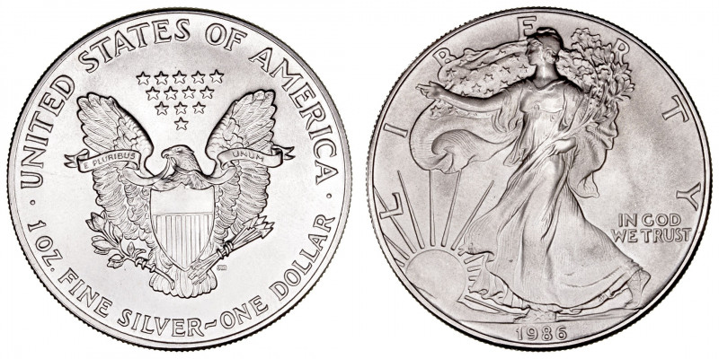 Monedas Extranjeras
Estados Unidos
Dólar. AR. 1986. Liberty, Silver Eagle. 1 o...