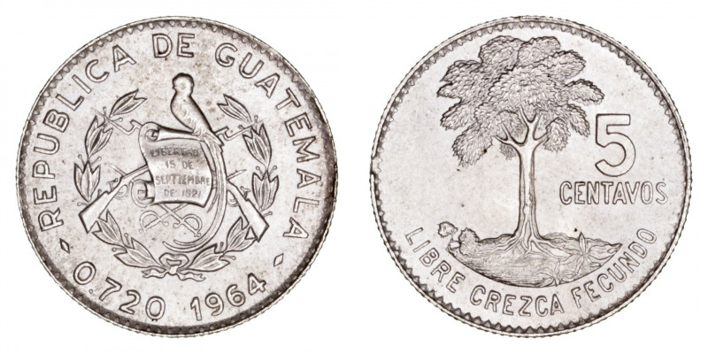 Monedas Extranjeras
Guatemala
5 Centavos. AR. 1964. 1.74g. KM.261. Conserva re...