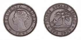 Monedas Extranjeras
Isla del Príncipe Eduardo Victoria
Cent. AE. 1871. 5.70g. KM.4. MBC+.
