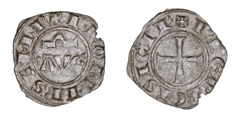 Monedas Extranjeras
Italia
Dinero. AE. Messina. Federico II de Hohenstaufen (1...