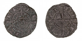 Monedas Extranjeras
Italia
Dinero. AE. Brindisi. Federico II de Hohenstaufen (1197-1250). 0.57g. Spahr 124. MBC-/BC+.