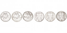 Monedas Extranjeras
Portugal
2,5 Escudos. AR. Lote de 3 monedas. 1942, 1947 y 1948. KM.580. EBC+ a MBC+.