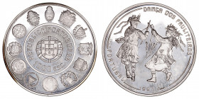 Monedas Extranjeras
Portugal
1000 Escudos. AR. 1997. Dança dos Pauliteiros. 27.06g. KM.704a. Pátina y alguna marquita. Escasa. (PROOF).