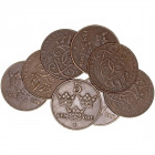 Monedas Extranjeras
Suecia Gustavo V
5 Ore. AE. Lote de 8 monedas. 1915, 1920, 1921, 1925, 1926, 1937, 1938 y 1950. KM.779. MBC a BC+.