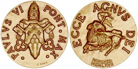 Medallas
Medalla. AE. Pablo VI. Ecce Agnus Dei 1967. Grabador Senesi. 34.00mm. EBC.