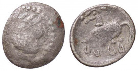 CELTI - EUROPA CENTRALE - Imitazioni di Filippo II di Macedonia - Dracma (Velem) - Testa di Zeus a d. /R Cavallo a s. Lanz 821 (AG g. 1,91)
MB-BB