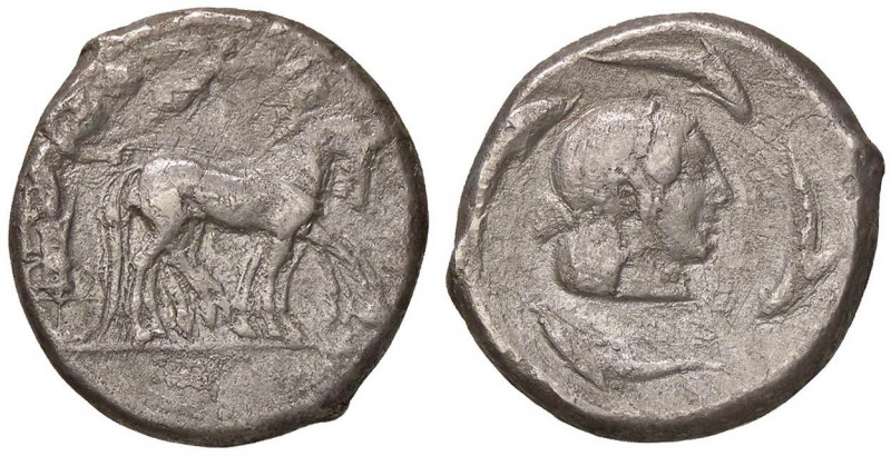 GRECHE - SICILIA - Siracusa (485-425 a.C.) - Tetradracma - Biga a d.; sopra la N...