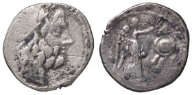 ROMANE REPUBBLICANE - CORNELIA - Cn. Cornelius Lentulus Clodianus (88 a.C.) - Quinario - Testa di Giove a d. /R La Vittoria incorona un trofeo B. 51; ...