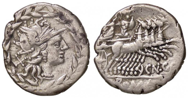 ROMANE REPUBBLICANE - GELLIA - Cn. Gellius (138 a.C.) - Denario - Testa di Roma ...