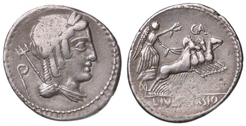 ROMANE REPUBBLICANE - JULIA - L. Julius Bursio (85 a.C.) - Denario - Testa di Ap...
